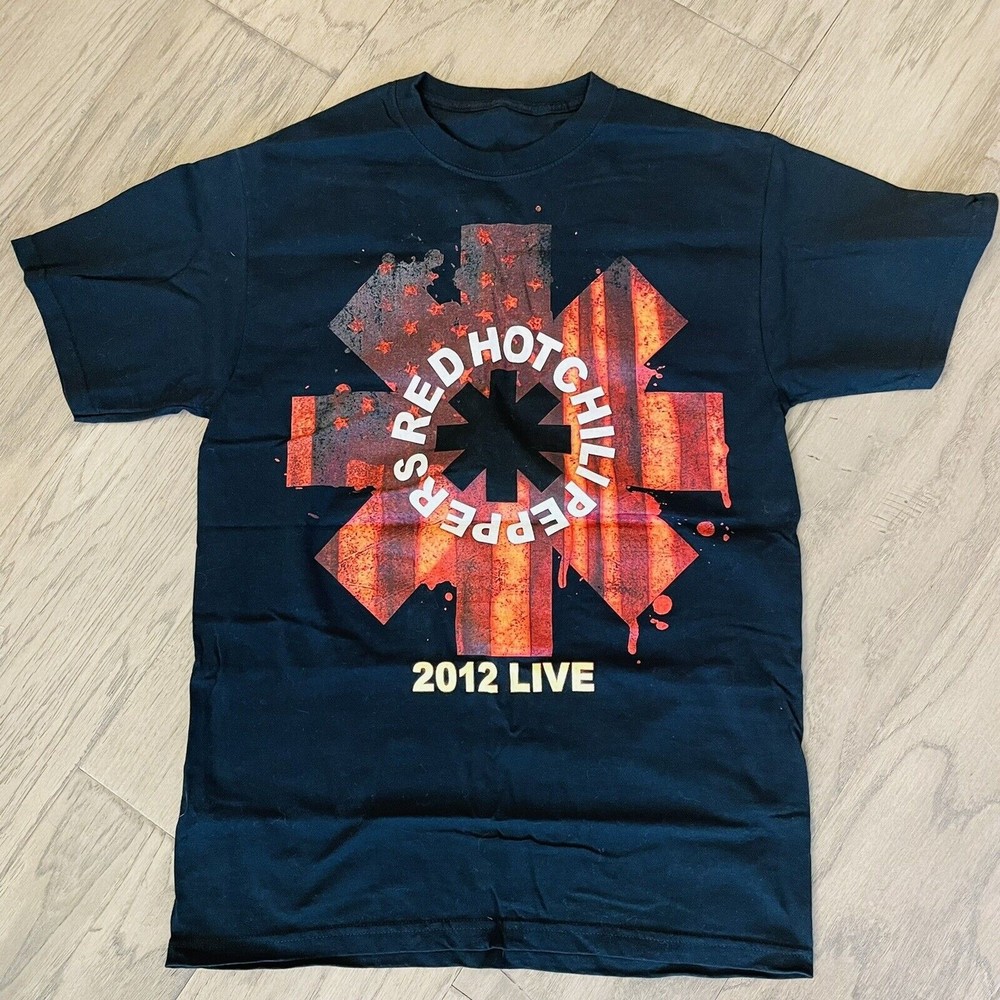 Red Hot Chill Peppers 2012 LIVE CONCERT TOUR T Shirt M CITIES ON BACK SANTIGOLD